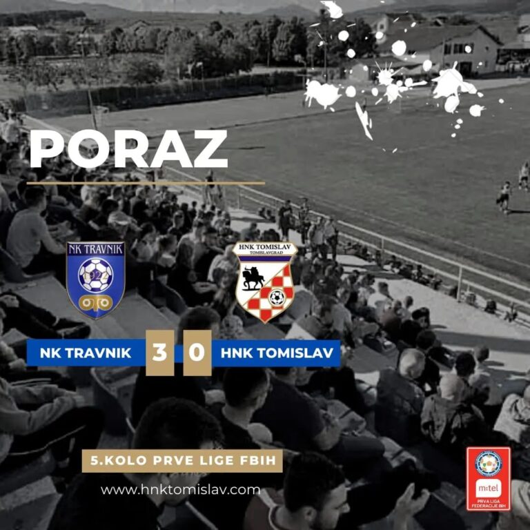 Prva liga F BiH: Poraz nogometaša Tomislava u Travniku