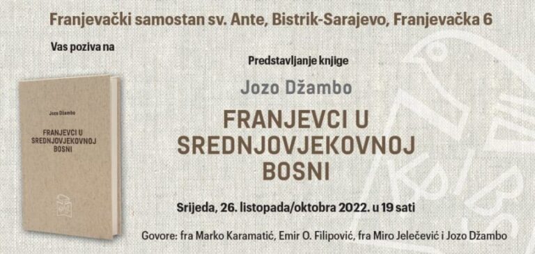 Promocija knjige “Franjevci u srednjovjekovnoj Bosni”