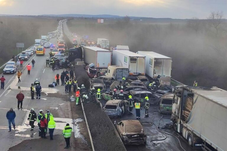 Lančani sudar u Mađarskoj, 19 auta izgorjelo, 36 ljudi je ozlijeđeno