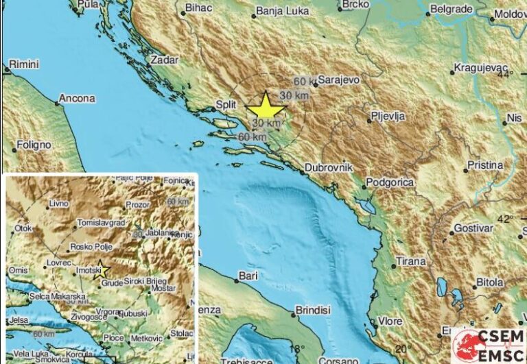 Potres kod Gruda osjetio se i širom Dalmacije