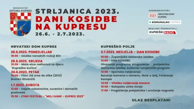 Strljanica 2023.: Poziv koscima za prijavu na natjecanje