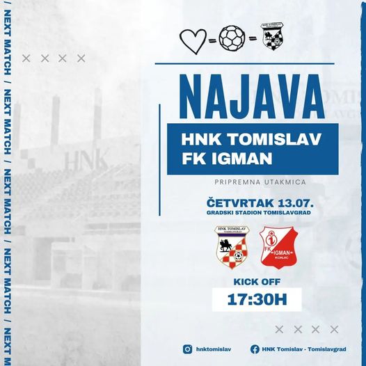 Danas u Tomislavgradu pripremna utakmica HNK Tomislav – FK Igman