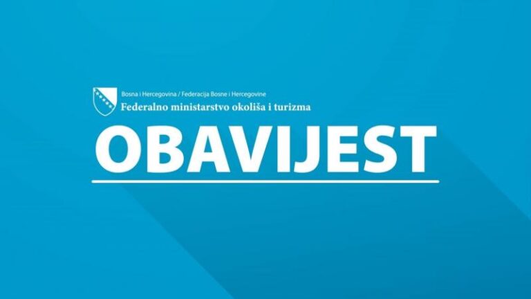 Javi poziv Federalnog ministarstva okoliša i turizma