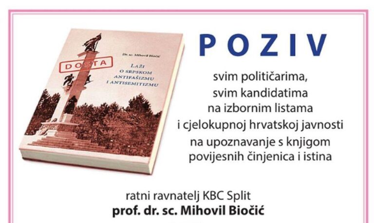 Uskoro u Tomislavgradu: Promocija knjige „Laži o srpskom antifašizmu i antisemitizmu“