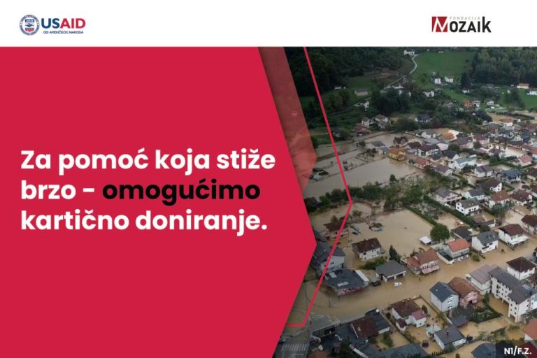 Inicijativa za hitno omogućavanje kartičnog doniranja humanitarnim organizacijama u FBiH