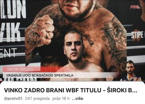 VINKO ZADRO BRANI WBF TITULU – ŠIROKI BRIJEG DOMAĆIN BOKSAČKE VEČERI