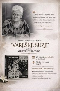 Najavljujemo – promocija knjige Vareške suze u Zagrebu
