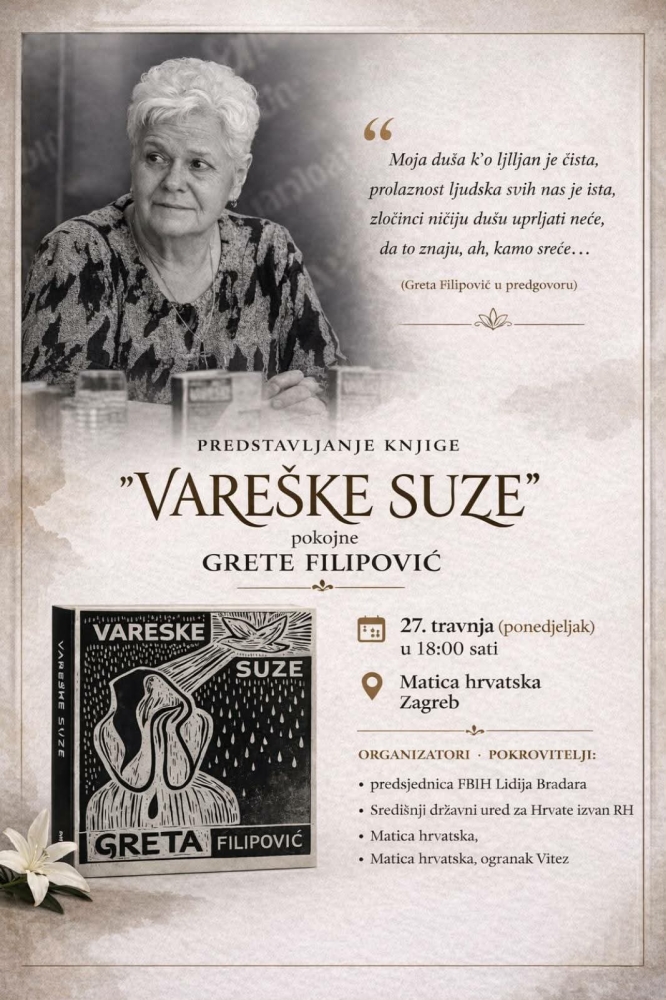 Najavljujemo – promocija knjige Vareške suze u Zagrebu