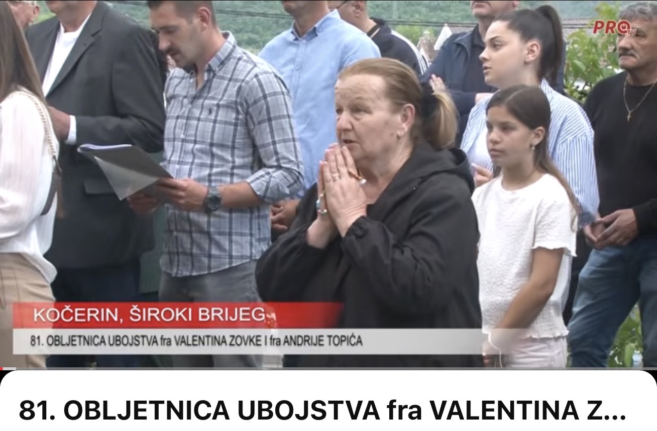 81. OBLJETNICA UBOJSTVA fra VALENTINA ZOVKE I fra ANDRIJE TOPIĆA, OTKRIVENA I SPOMEN-PLOČA