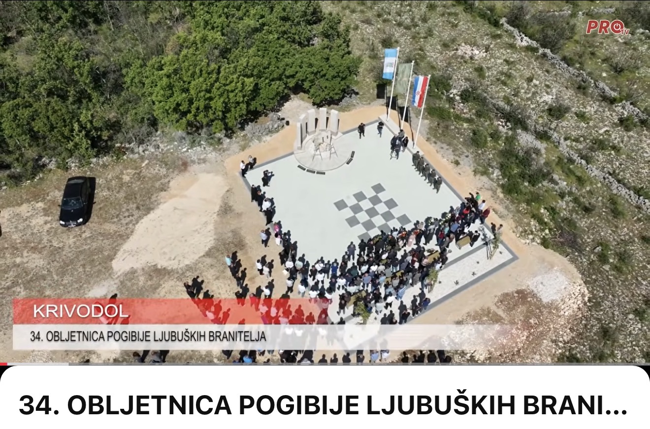 34. OBLJETNICA POGIBIJE LJUBUŠKIH BRANITELJA OBILJEŽENA OTKRIVANJEM SPOMENIKA NA KRIVODOLU