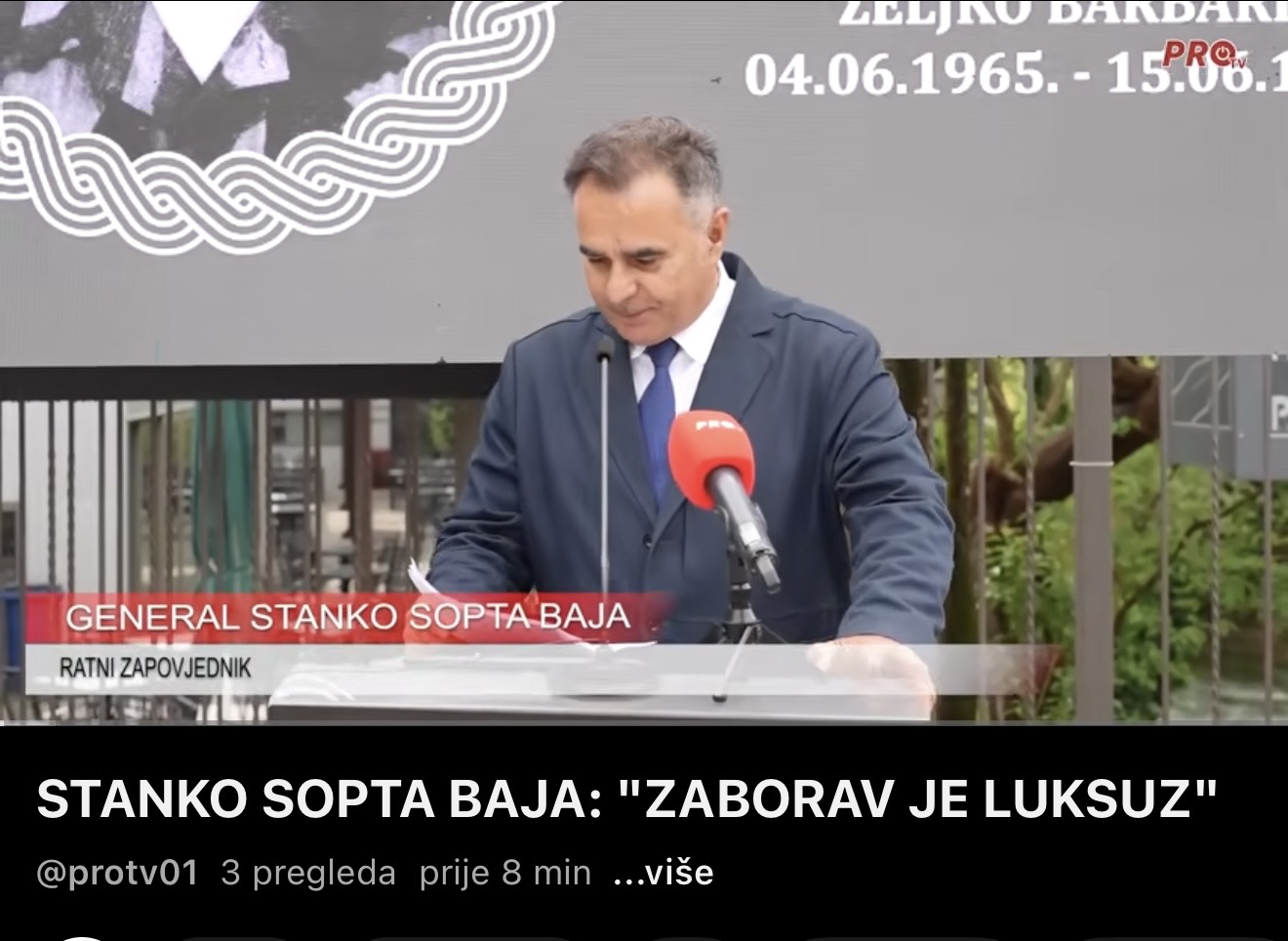 STANKO SOPTA BAJA: “ZABORAV JE LUKSUZ”