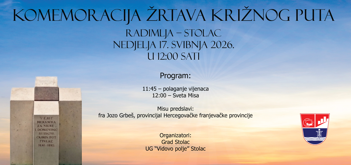 Komemoracija na Radimlji okupit će vjernike i obitelji žrtava Križnog puta