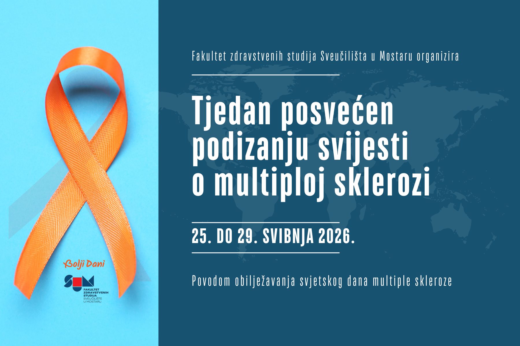 FAKULTET ZDRAVSTVENIH STUDIJA ORGANIZIRA TJEDAN POSVEĆEN OSOBAMA S MS-om