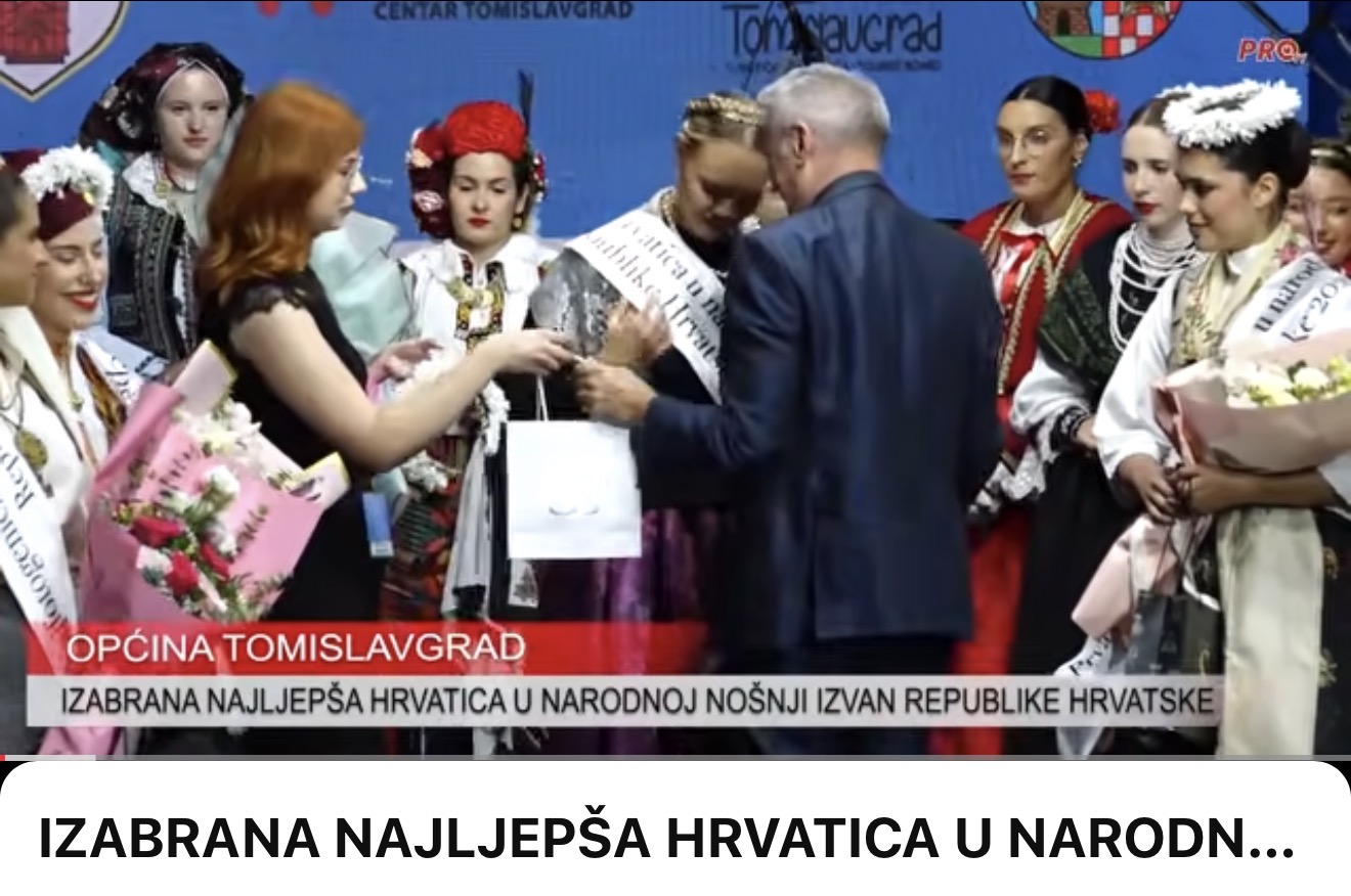 IZABRANA NAJLJEPŠA HRVATICA U NARODNOJ NOŠNJI IZVAN REPUBLIKE HRVATSKE